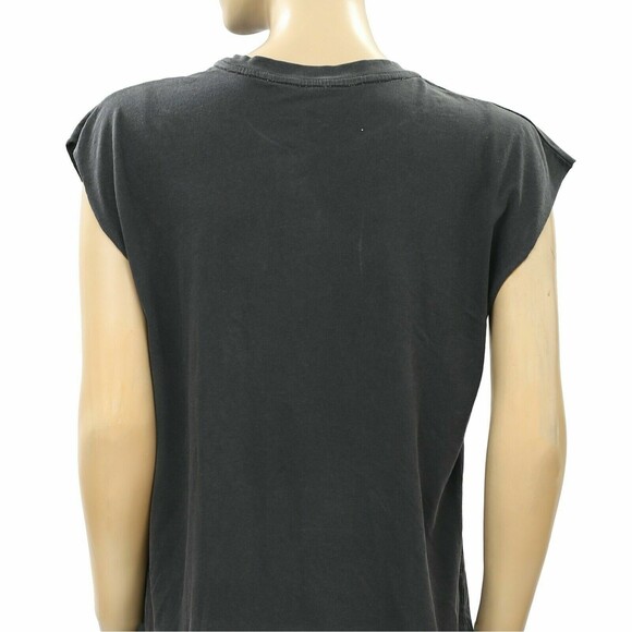 Zadig & Voltaire Weny Compo Skull Printed Tank T-Shirt Top Cotton M NEW 281867 - Picture 4 of 5